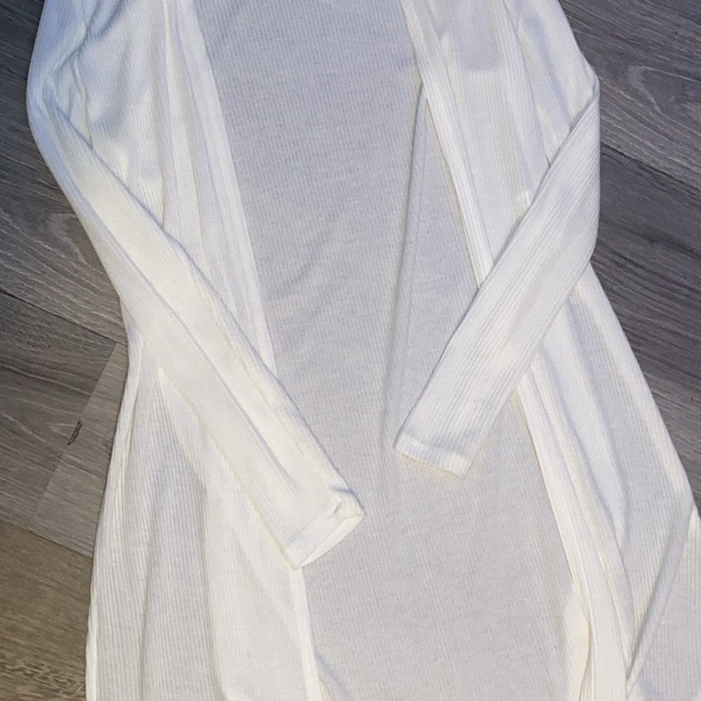 Long White Cardigan